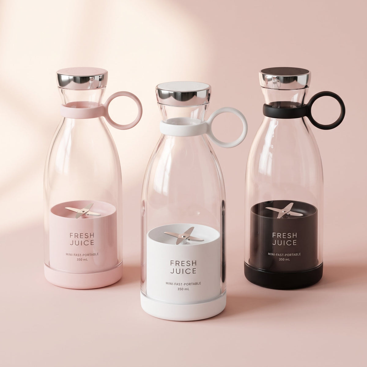 Swirlette in all three colors: Blush, White and Black.